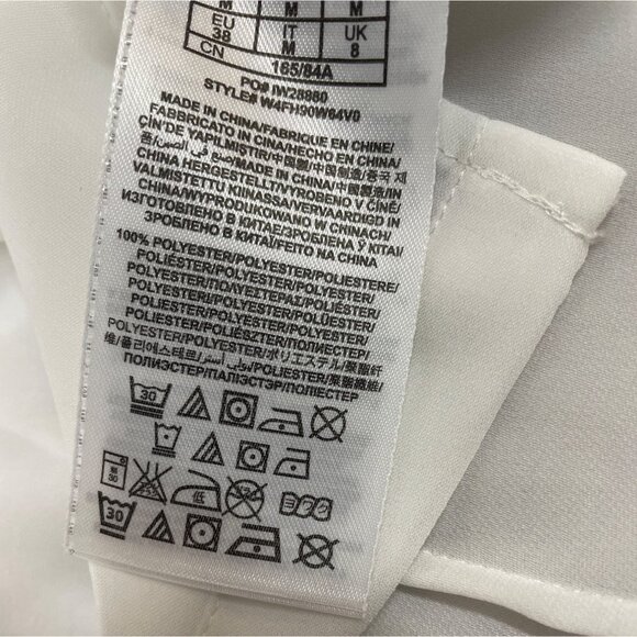 Guess Womens White Button-Down Long Sleeve Blouse Sz M - Picture 9 of 10